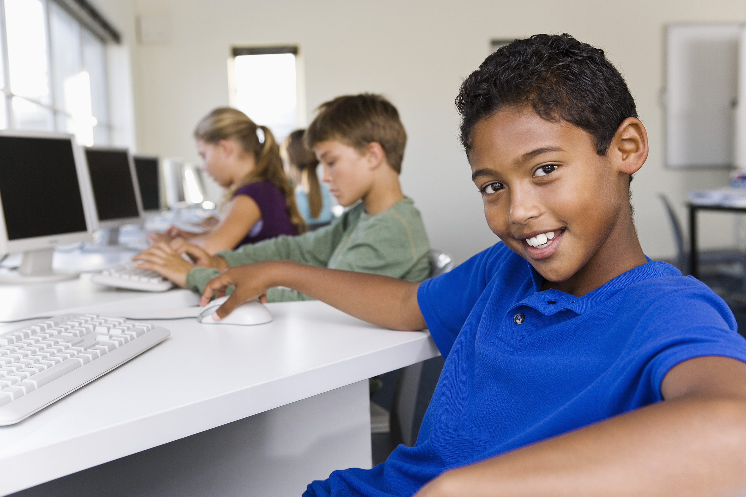 Getting new skills. It Kids. Information Technology is Kids. Using Technologies for Kids. It Schools 3d.